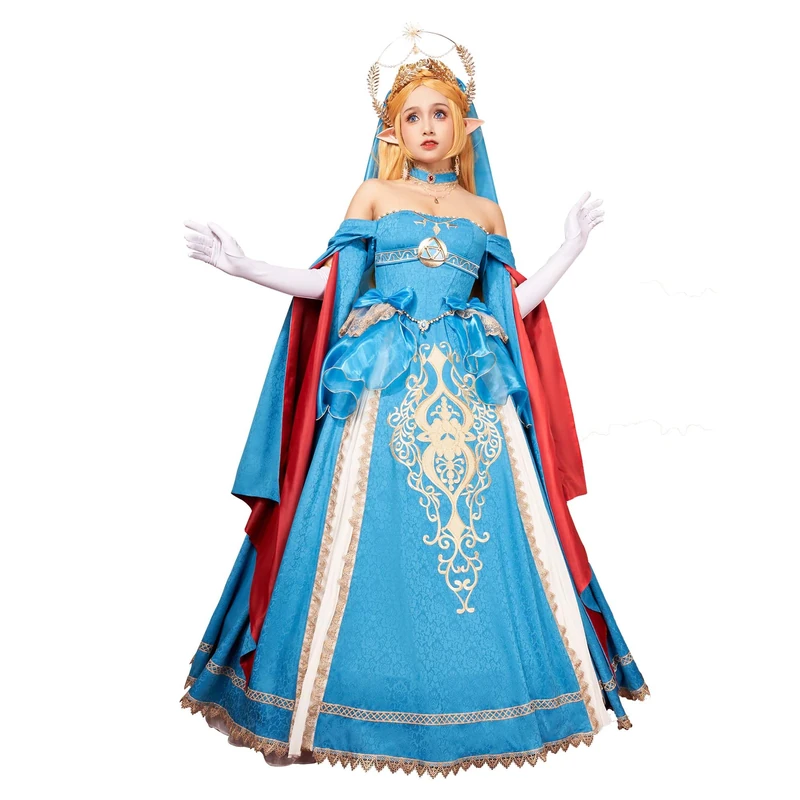 miccostumes Women's Costume Princess Cosplay Wedding Top and Skirt with Veil (M)