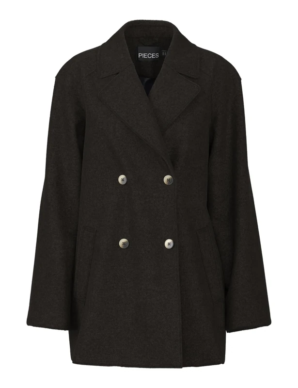 PIECES PCMARBEL Female Coat, Mole/AOP: melange, M - Image 1