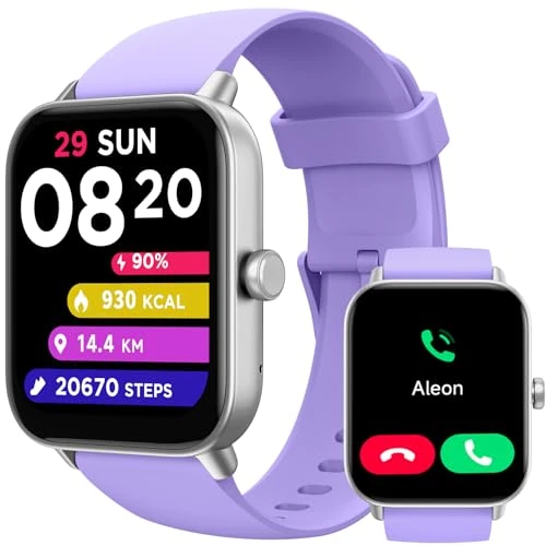TOOBUR Smart Watch for Women Alexa Built-in, 1.8" Compatible Android iPhone, Answer&Make Call/Step Counter/Sleep Tracker/100 Sports/Heart Rate, Fitness Tracker Watch IP68 Waterproof Swimming