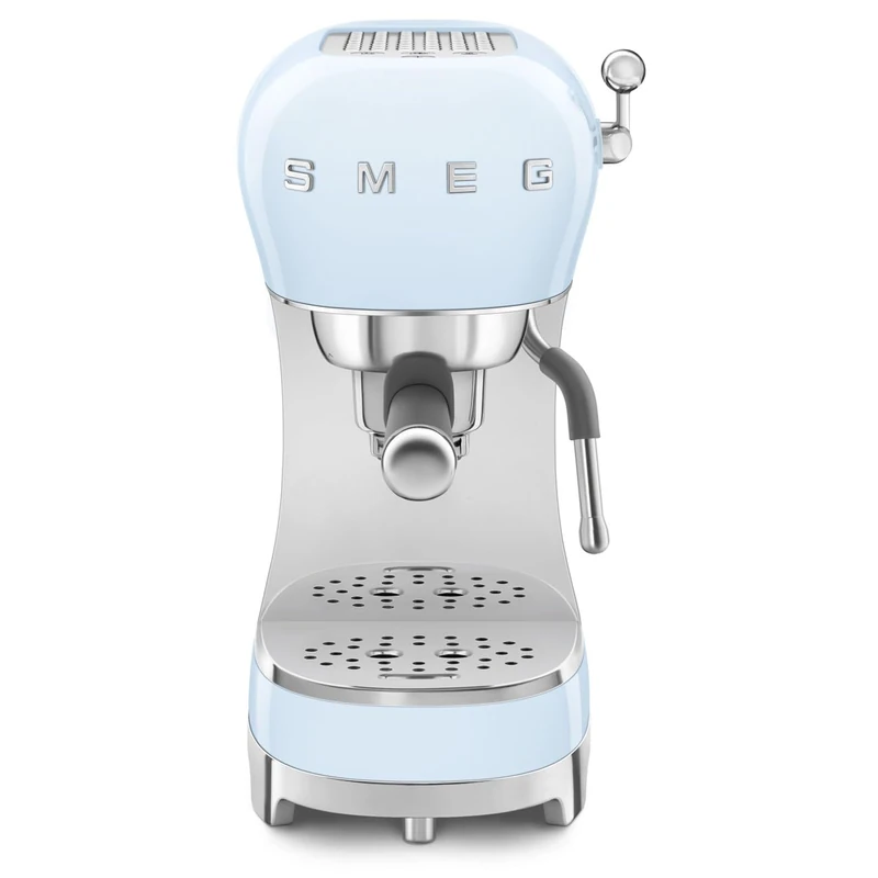 Smeg ECF02PBUK Espresso Coffee Machine with 15 Bar Pump, 1350W, Pastel Blue