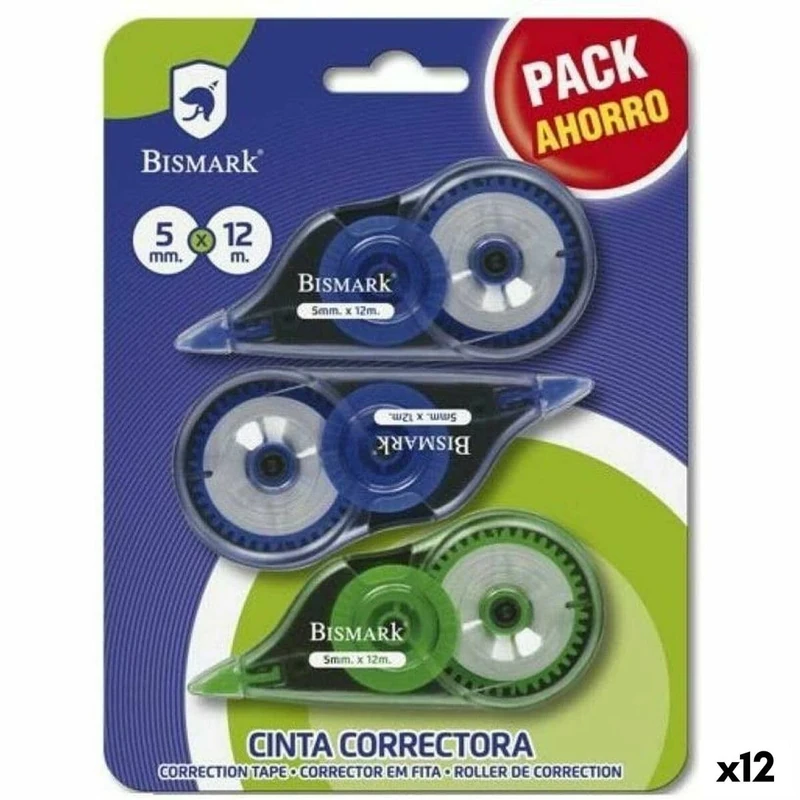 Bismark Correction Tape Blue Green 5 mm 12 m (12 Units)
