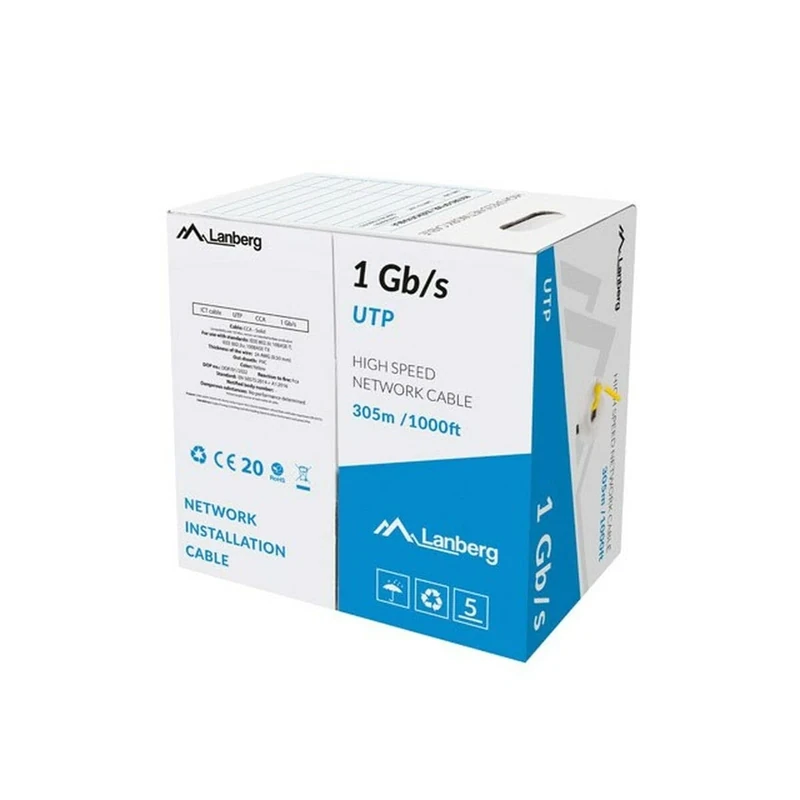 Lanberg Ethernet LAN Cable LCU6-10CC-0305-Y 305m