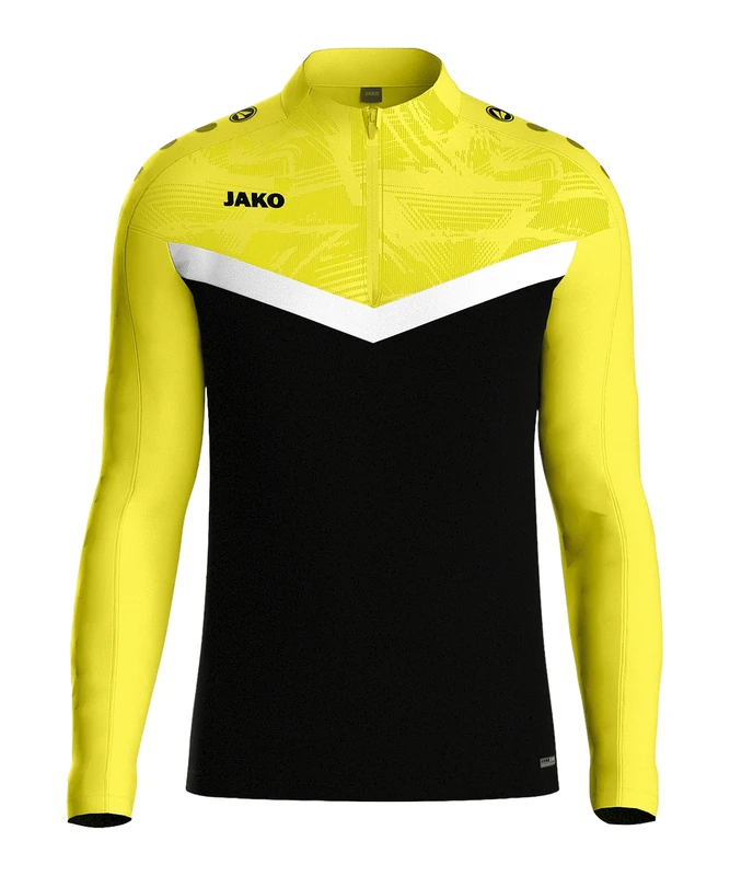 JAKO Ziptop Iconic, Black/Soft Yellow, XL