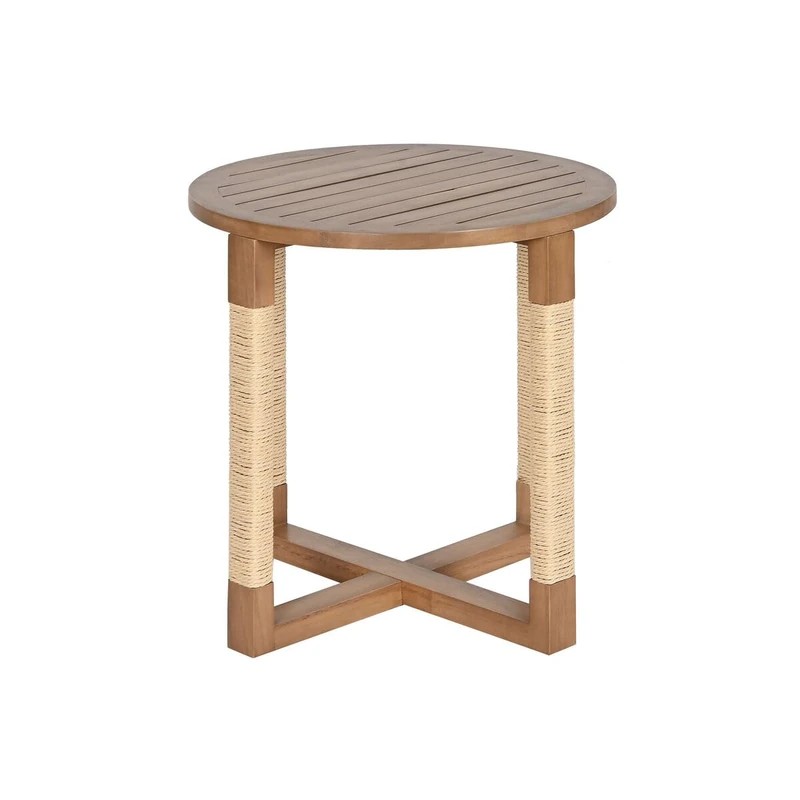 Home ESPRIT Side Table Natural Fir Wood MDF 48 x 48 x 50.5 cm