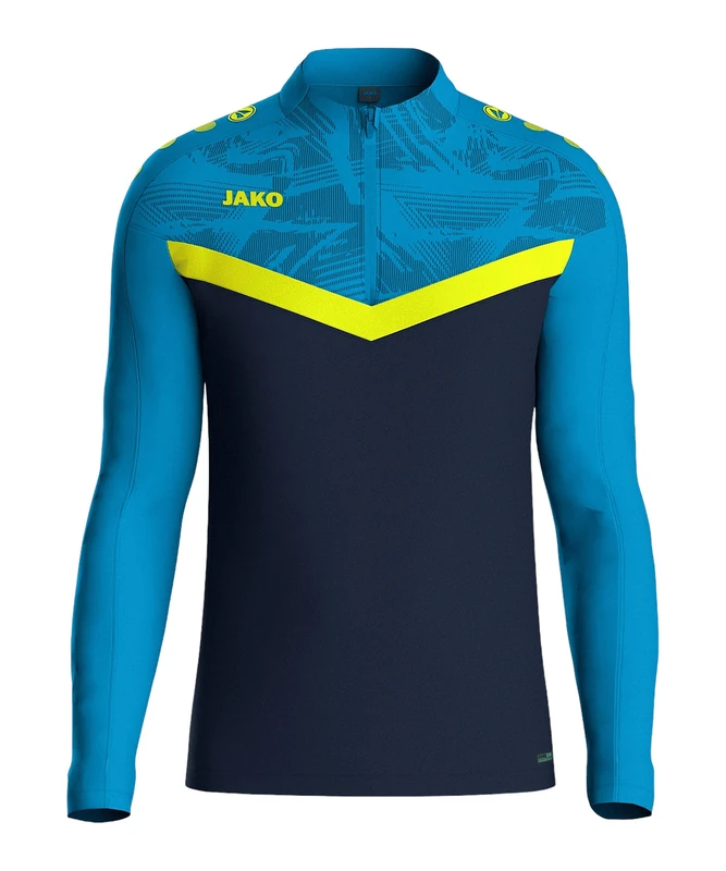 JAKO Ziptop Iconic, Navy Blue/Neon Yellow, S
