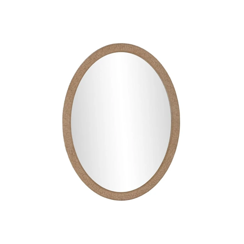 Home ESPRIT Wall Mirror Natural Rope MDF Wood Bali 60 x 4 x 80 cm