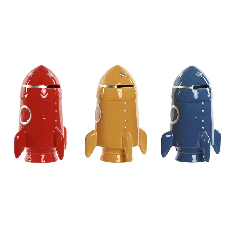 Home ESPRIT Dolomite Children's Money Box 12.5 x 12.5 x 19 cm (3 Units) - Image 1