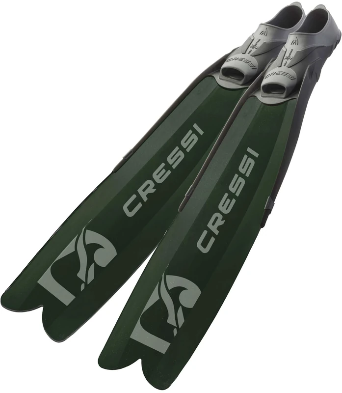 Cressi Gara Modular Boost Fins Green - Long Fins Ideal for Intermediate and Advanced Free Diving and Spear Fishing, Green, 42/43, Unisex Adult