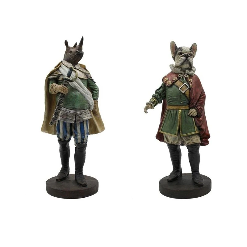 Home ESPRIT Decorative Figurine Multicoloured Animal 20 x 15 x 42 cm (2 Units)