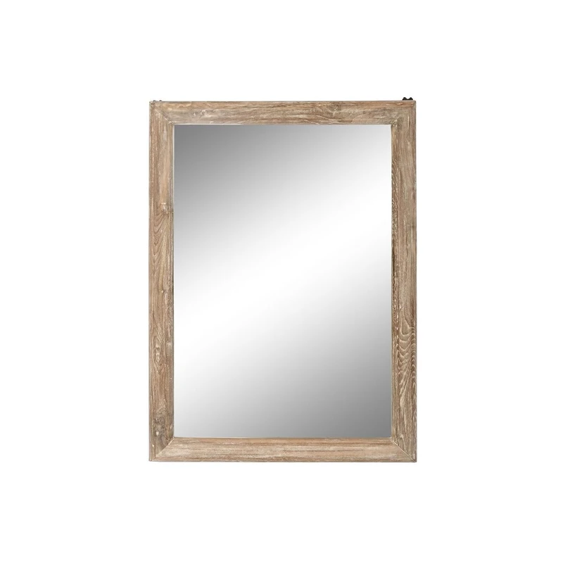 Home ESPRIT Natural Wall Mirror Teak Recycled Wood Alpine 53 x 4 x 76 cm
