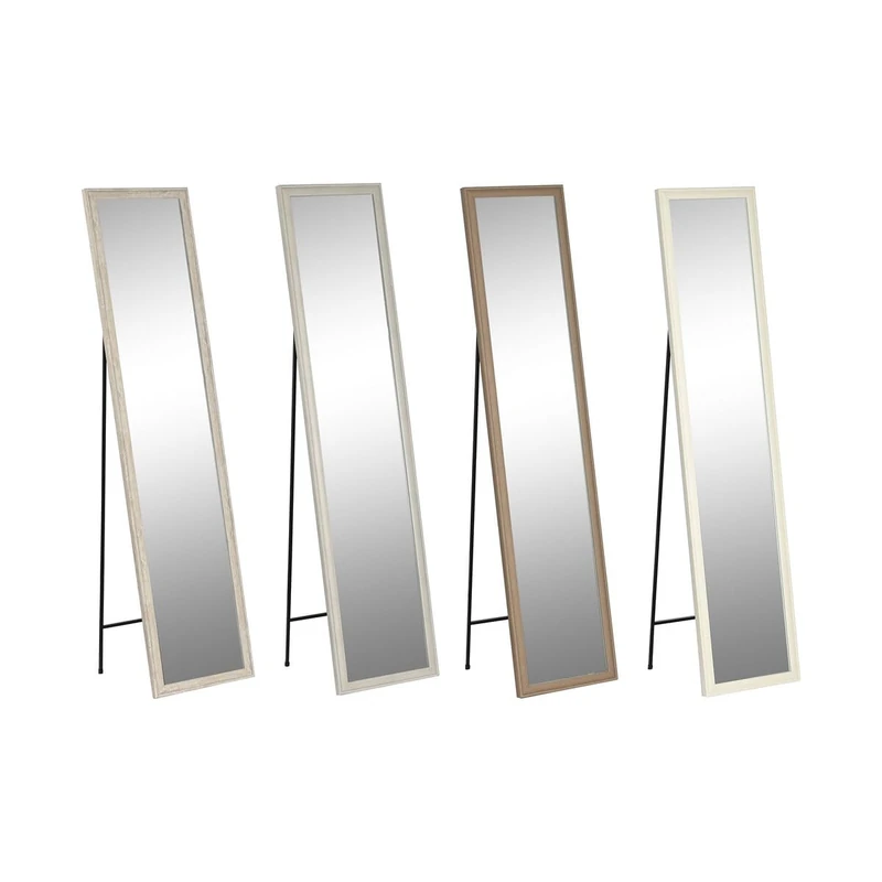 Home ESPRIT Standing Mirror White Brown Beige Grey 36 x 3 x 156 cm (Pack of 4)