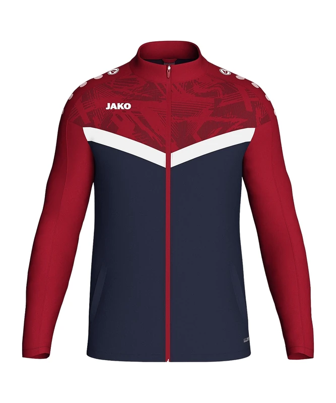 JAKO Men's Polyesterjacke Iconic Sports Jacket, Navy/Chilli Red, XXX-Large