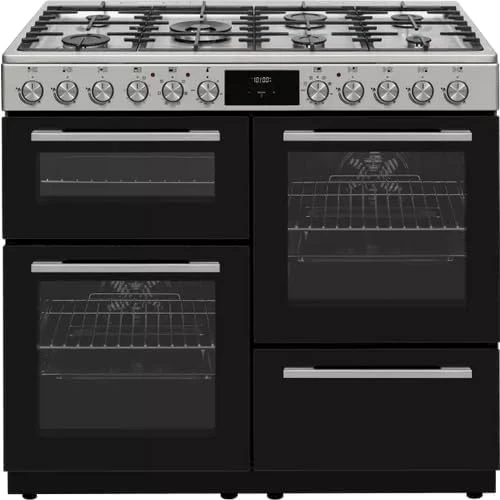 NordMende CSG100IX 100cm Dual Fuel Range Cooker - Stainless Steel - A Rated, W100 x H90 x D60 (cm)