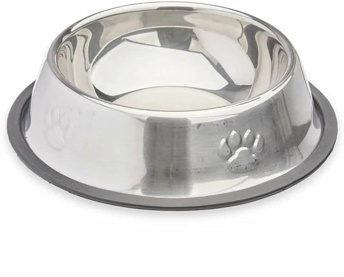 Mascow Dog Feeder Silver Grey Rubber Metal 35 x 0.1 x 25 cm (24 Units)