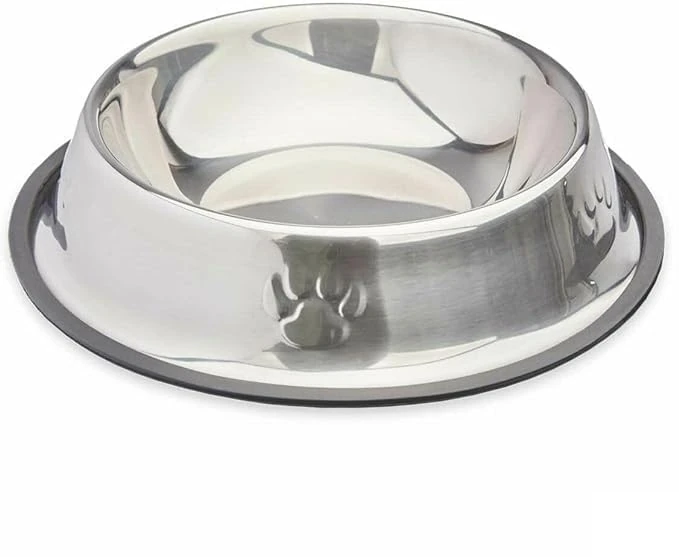 Mascow Dog Feeder Silver Grey Rubber Metal 26 x 7 x 26 cm (12 Units)