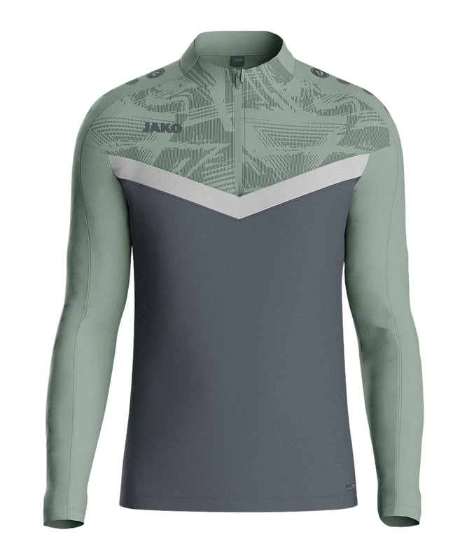 JAKO Unisex Zip Top Iconic, Anthra Light/Mint Green/Soft Grey, M