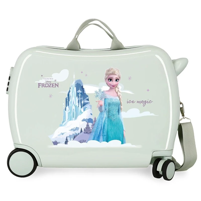 Disney Frozen Arendelle is Magic Children's Suitcase Green 50x38x20cm Hard ABS Combination Lock Side 34L 1.8 kg 2 Wheels Hand Luggage, Green, One Size, Children's Suitcase