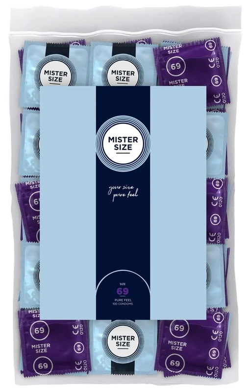 Mister Size Condoms - Pack of 100 - Ultra-thin 6.9 cm