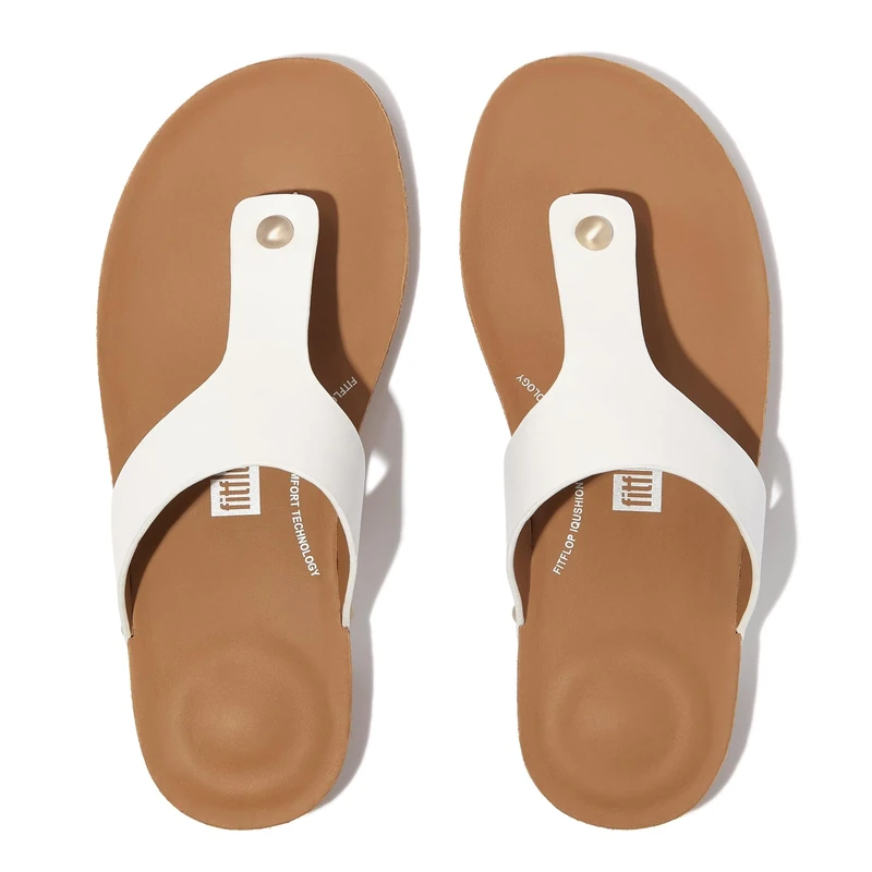 Fitflop iQUSHION LEATHER TOE-POST SANDALS