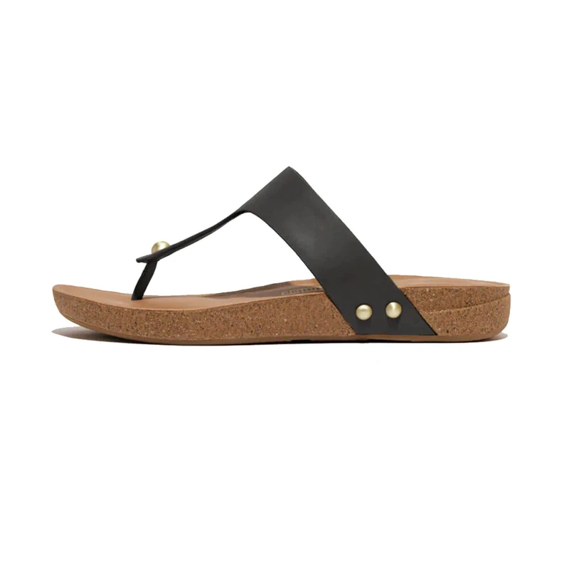 Fitflop iQUSHION LEATHER TOE-POST SANDALS