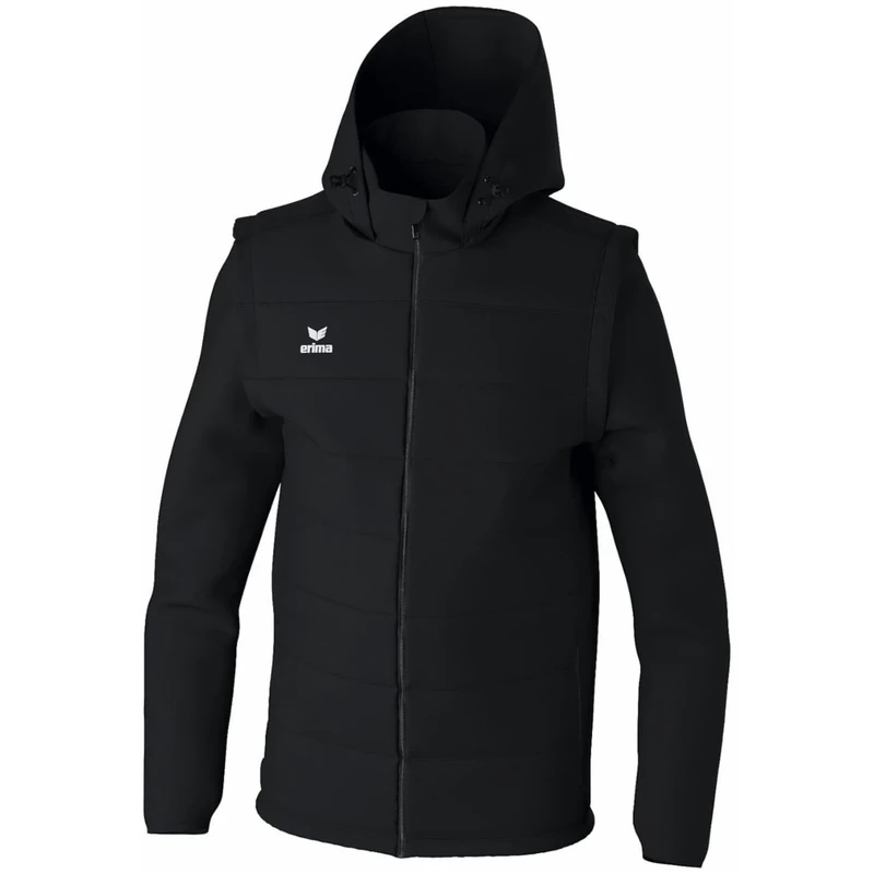 Erima Team Jacke mit Abnehmbaren Sleeves, Black, L