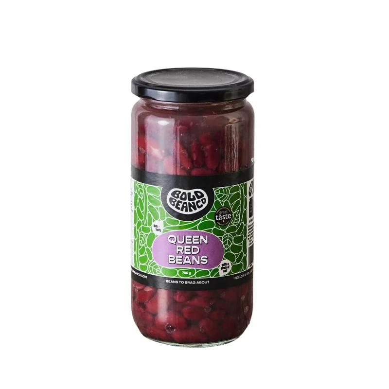 Bold Bean Co Queen Red Beans. 12 x 700g Jar, All Natural Ingredients, Suitable for Vegans