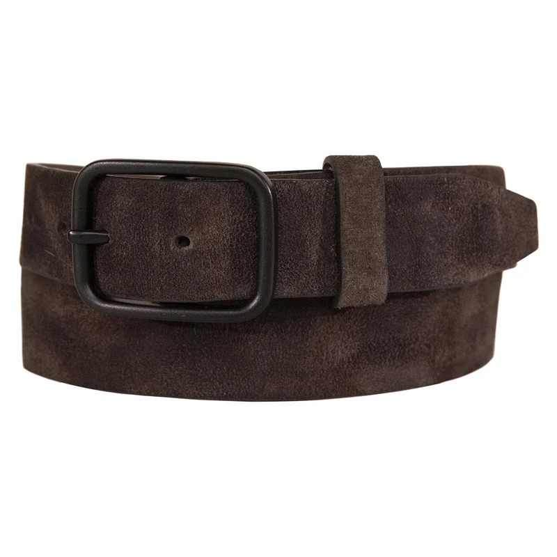 Lucky Brand Men's Leather Belt, Distressed Suede-Brown, 34" - Image 1