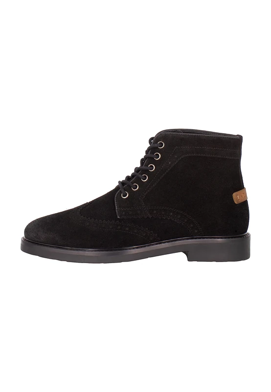 Eissegler Men's Brogue Ankle Boots, Black, 7.5 UK