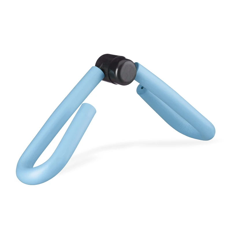 Relaxdays Thigh Toner, Multifunction Trainer for At-Home Workout, Arm & Leg Exercise, Abductor, Body Weight Sport, Blue, Foam, 13 x 47 x 19 cm