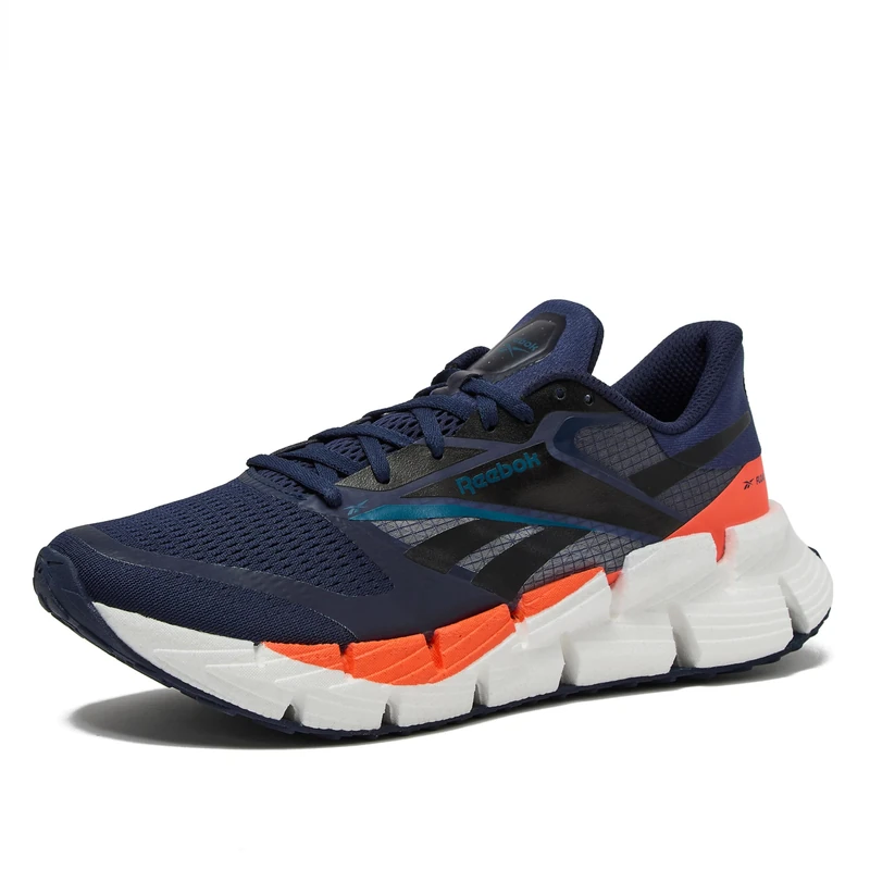 Reebok Floatzig Running Shoes for Men Sneakers, Vector Navy/Escape Blue/Supercharged Coral, 9.5 UK