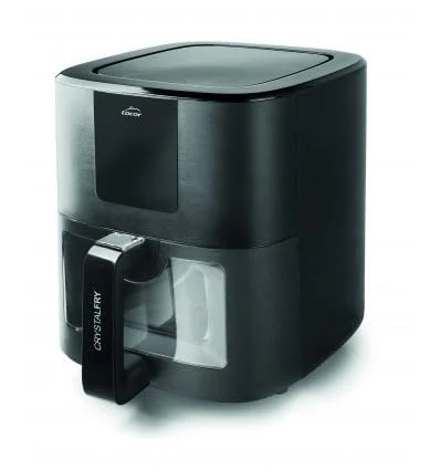 Lacor - 69515 - CrystalFry Oil-Free Fryer, Hot Air Fryer, Transsha Window, LED Panel, 8 Programmes, Non-Stick Coating, TotalCook Technology, Capacity: 7 L