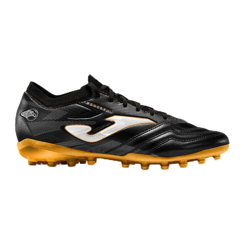 Joma Football Boots, 38-45 - Artificial Grass - Black Gold - Powerful, Black/White, 10.5 UK
