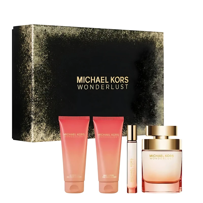 Wonderlust by Michael Kors for Women - 4 Pc Gift Set - 3.4oz EDP Spray, Body Lotion, Shower Gel; 0.33oz EDP Spray