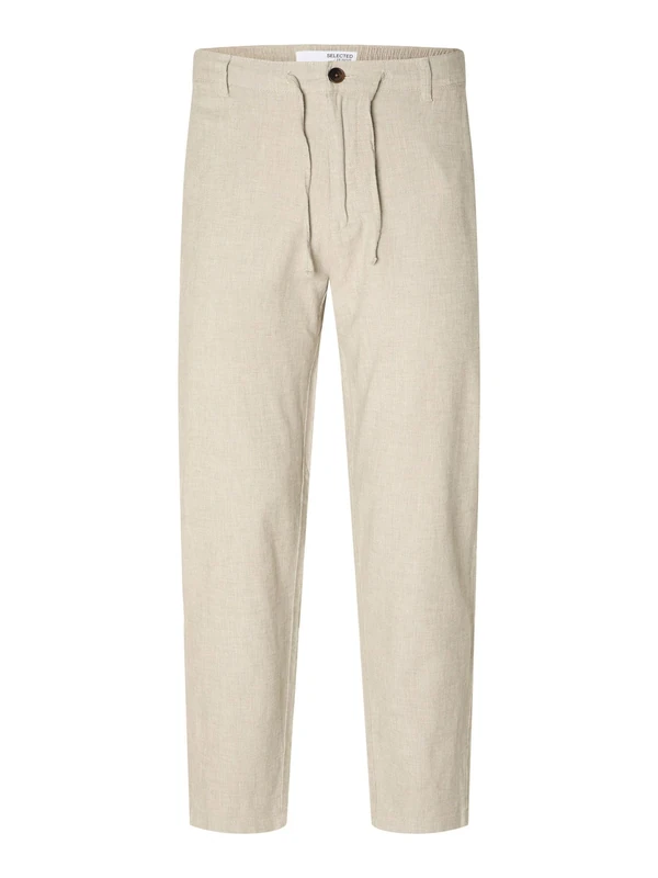SELECTED HOMME Men's Chino Trousers, Vetiver/Detail:Mixed W. Oatmeal, XL
