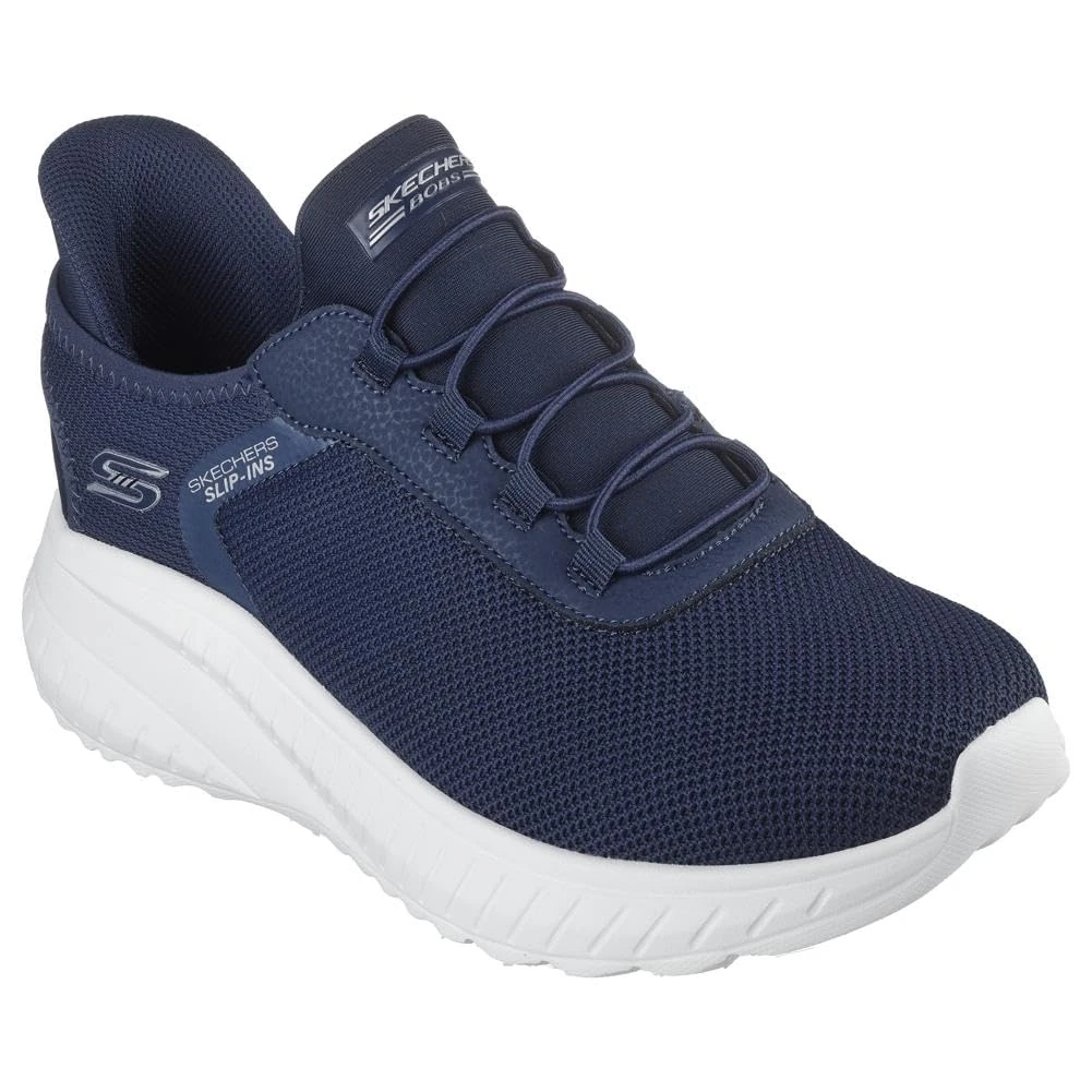 Skechers Men's Squad Chaos-Tough Walk Hands Free Slip-ins Sneaker, Navy, 8.5 UK