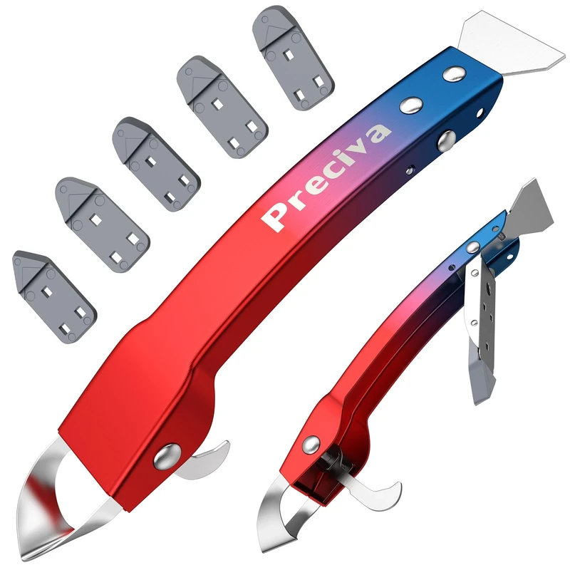 Sealant Finishing Tool, Preciva Colorful Silicone Caulking ToolKit with Stainless Steelhead, Silicone Grout Removal Scraper and Smoothing for Bathroom/Kitchen
