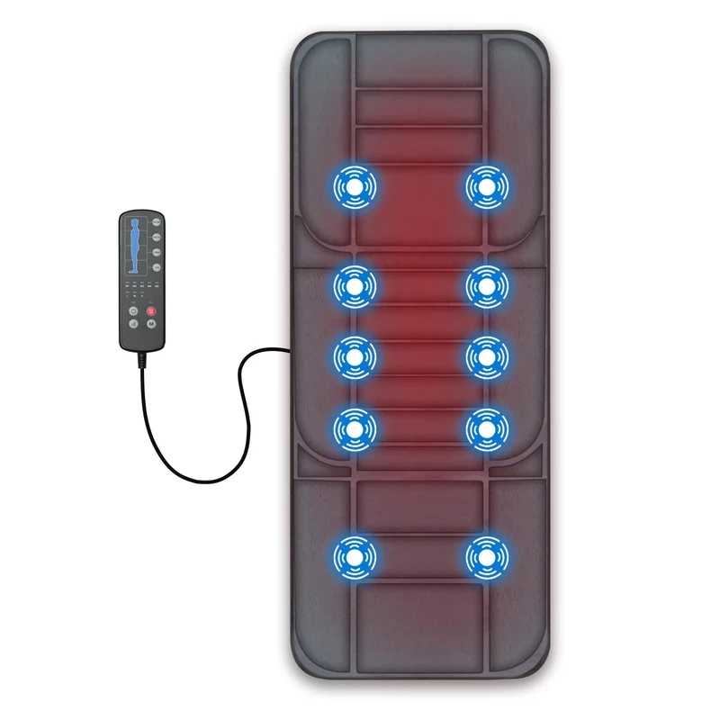 Snailax Full Body Massage Mat with Heat, Massage Pad with 5 Massage Modes & 3 Vibration Levels, Back Massagers for Back Pain Relief, Massage Mattress with Auto Shut Off, Gifts for Women, Men