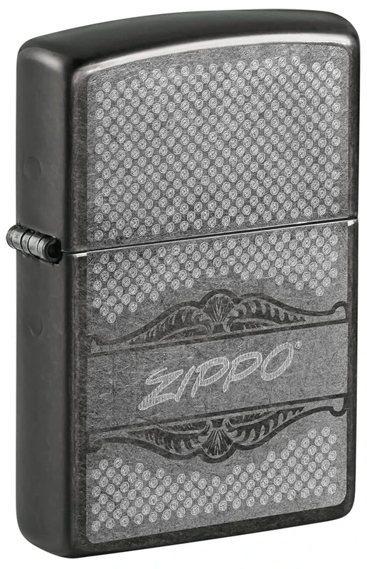 Zippo Windproof Lighter - Vintage Model - Gray Dusk Finish with Laser Engraving - Refillable - Reusable - Windproof Design - Gift Box - Metal - Made in USA