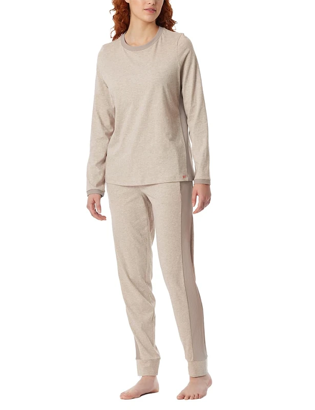 Schiesser Women's Long Cotton Pyjamas-Nightwear Pajama Set, Natur_181242, 22