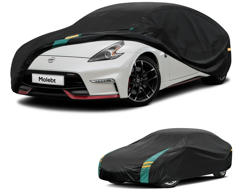 Molebt Coupe Car Cover Waterproof All Weather for Automobiles, Universal Fit for Porsche Boxster, Nissan 370Z/350Z, BMW Z4, Subaru BRZ, etc. Rain Winter Sun Protection. (Length: 166"-178")