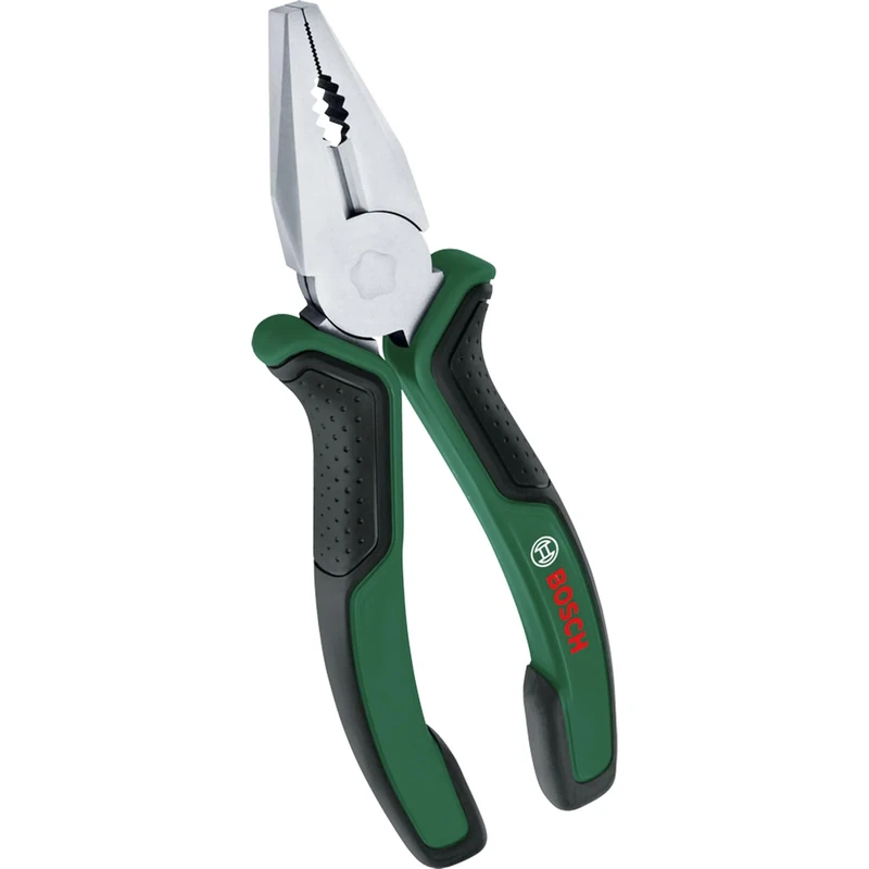 Bosch 180mm Combination Pliers - Softgrip, Double Nickel Finish