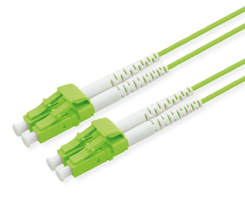 ROLINE Fibre Optic Cable 50/125µm OM5, LC/LC, LSOH, Low-Loss Connector, Green, 15 m - Image 1