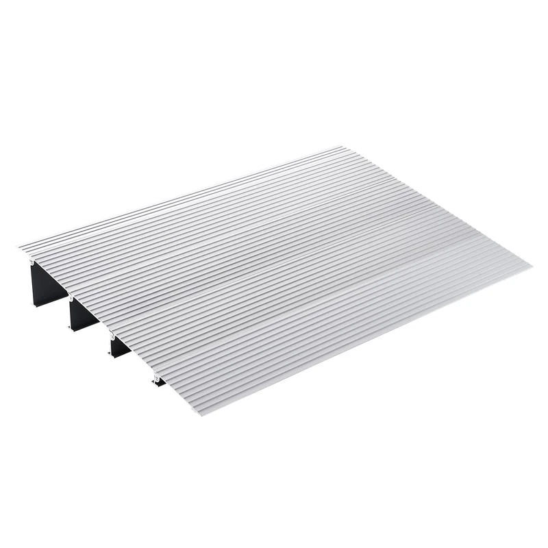 VEVOR 4" Rise Aluminum Threshold Ramp, 800 lbs Load Capacity, Modular Door Ramp for Wheelchairs, Scooters, Power Chairs