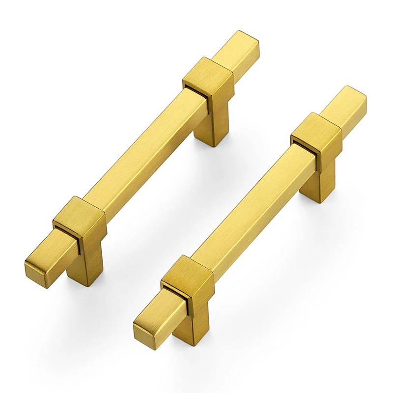 30 Pack Gold Cabinet Handles, 3" Hole Center Drawer Pulls Cabinet Hardware
