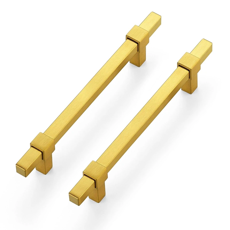 30 Pack Gold Cabinet Handles, 5" Hole Center Kitchen Drawer Pulls