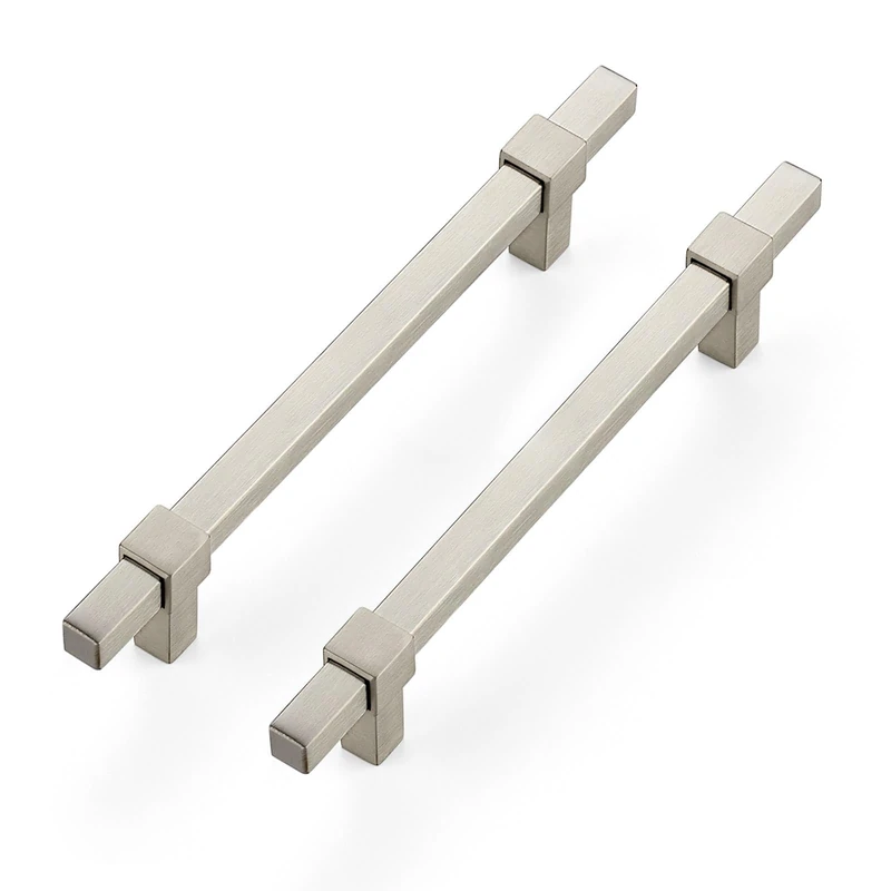 30 Pack Brushed Nickel Cabinet Handles, 5" Hole Center Drawer Pulls