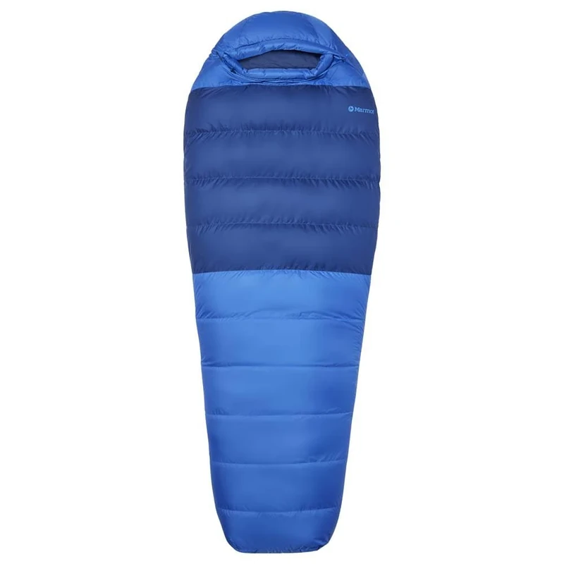 Marmot Lost Coast 15 Long, Down adult mummy sleeping bag, extra long, 600+ Duck Down Filling, light and warm, packable, 198 cm, suitable down to -31°