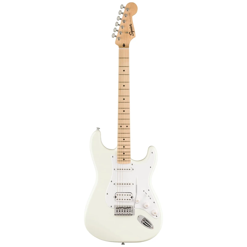 Squier by Fender Limited Edition Sonic® Stratocaster® Electric Guitar HSS, Maple Fingerboard, White Pickguard, Arctic White