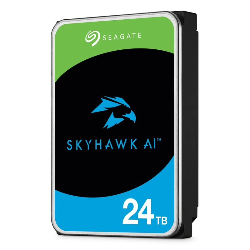 Seagate Skyhawk AI 24 TB Video Internal Hard Drive HDD – 3.5 Inch SATA 6 Gb/s 512 MB Cache for DVR NVR Security Camera System with in-house Rescue Services (ST24000VE002)