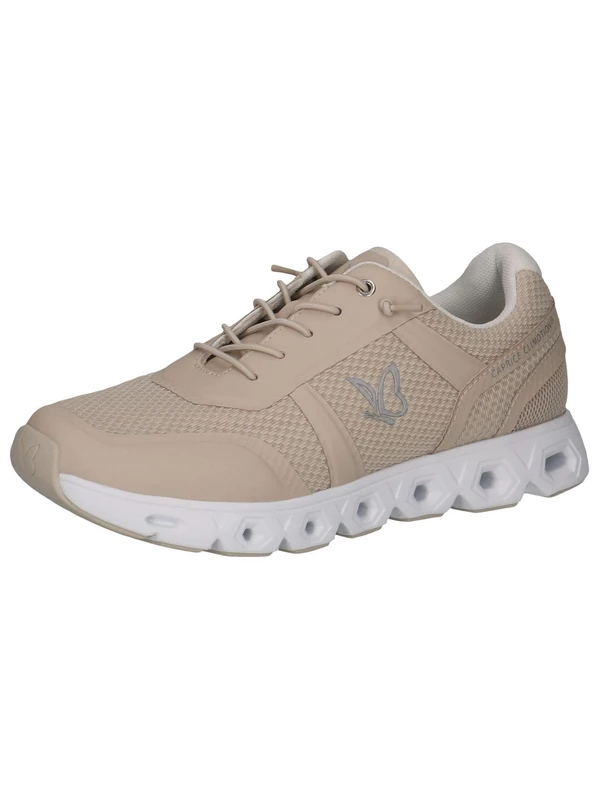 CAPRICE Women's Flat Sneakers with Laces Vegan, Beige (Sand Comb), 3.5 UK